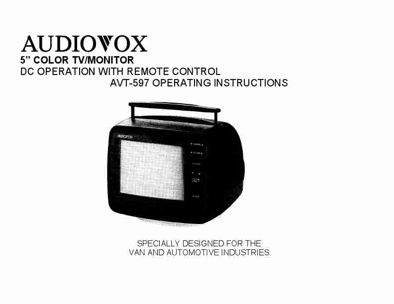 Audiovox Car Stereo System AVT-597-page_pdf